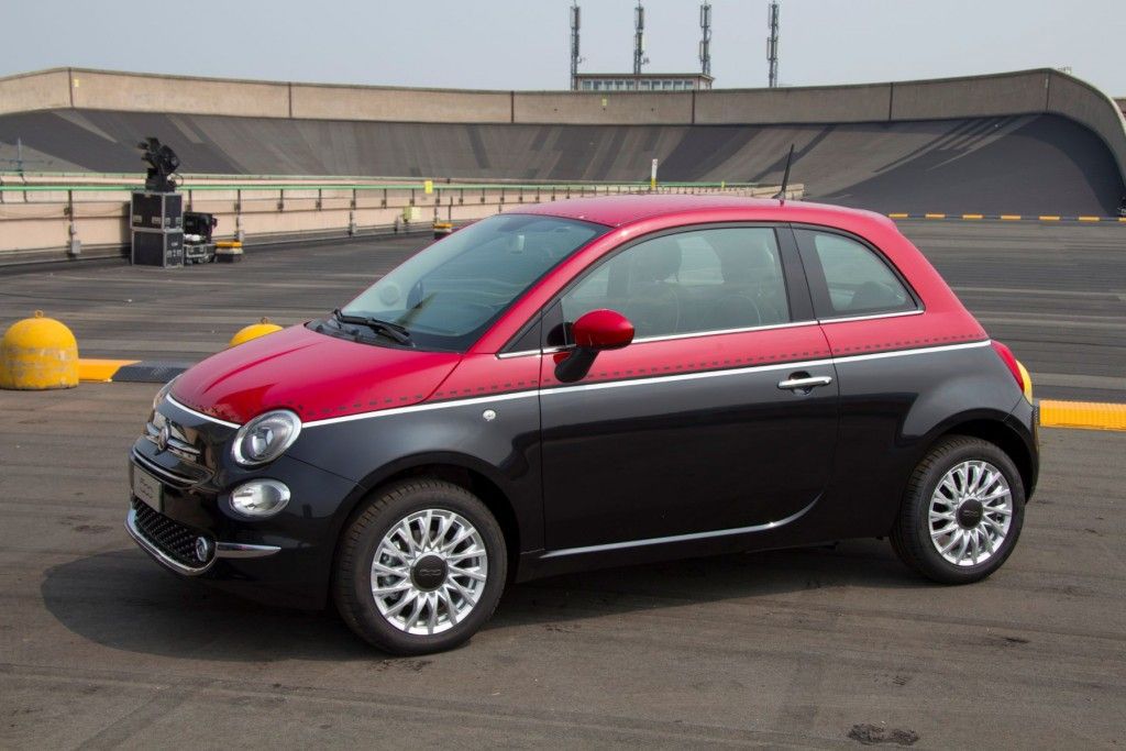 Der neue Fiat 500 - Klassiker erscheint in neuer Version 4 Fiat 500 2015 Lingotto Teststrecke Steilkurve Seitenansicht