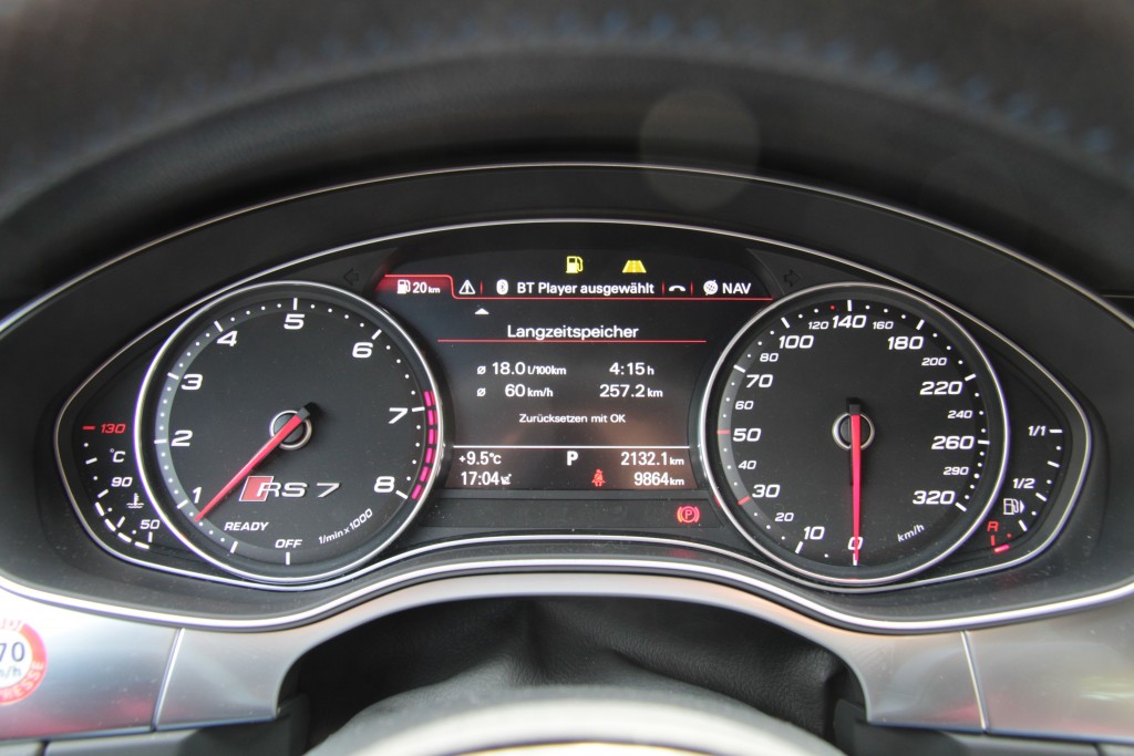 Audi RS 7 Performance – der zurückhaltende Kraftmeier aus Ingolstadt 12 Audi RS 7 Performance Tacho
