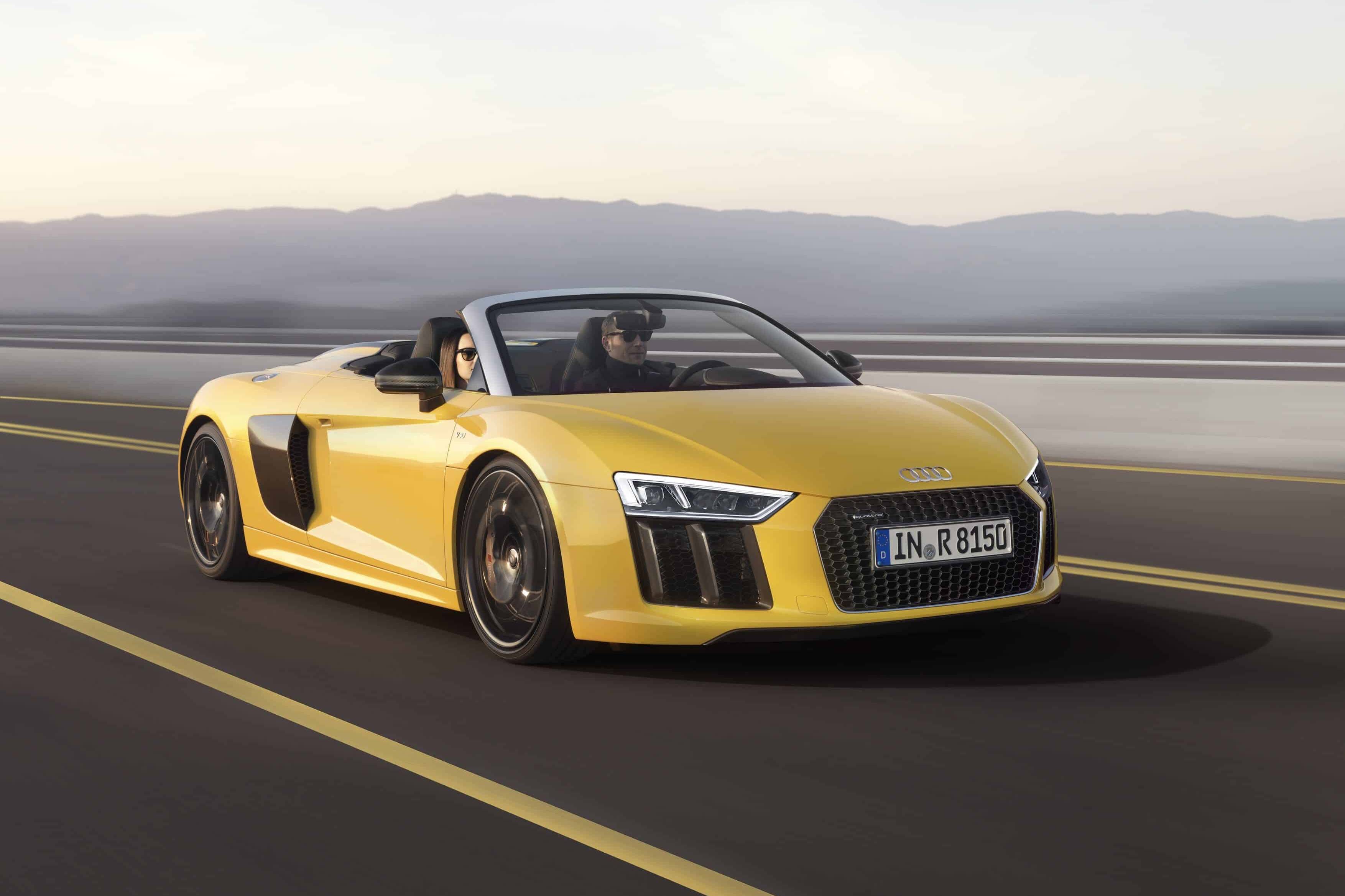 Start frei für den neuen Audi R8 Spyder V10 10 der-Autotester