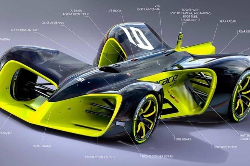 Autorennen elektrisch und ohne Fahrer 6 der-Autotester