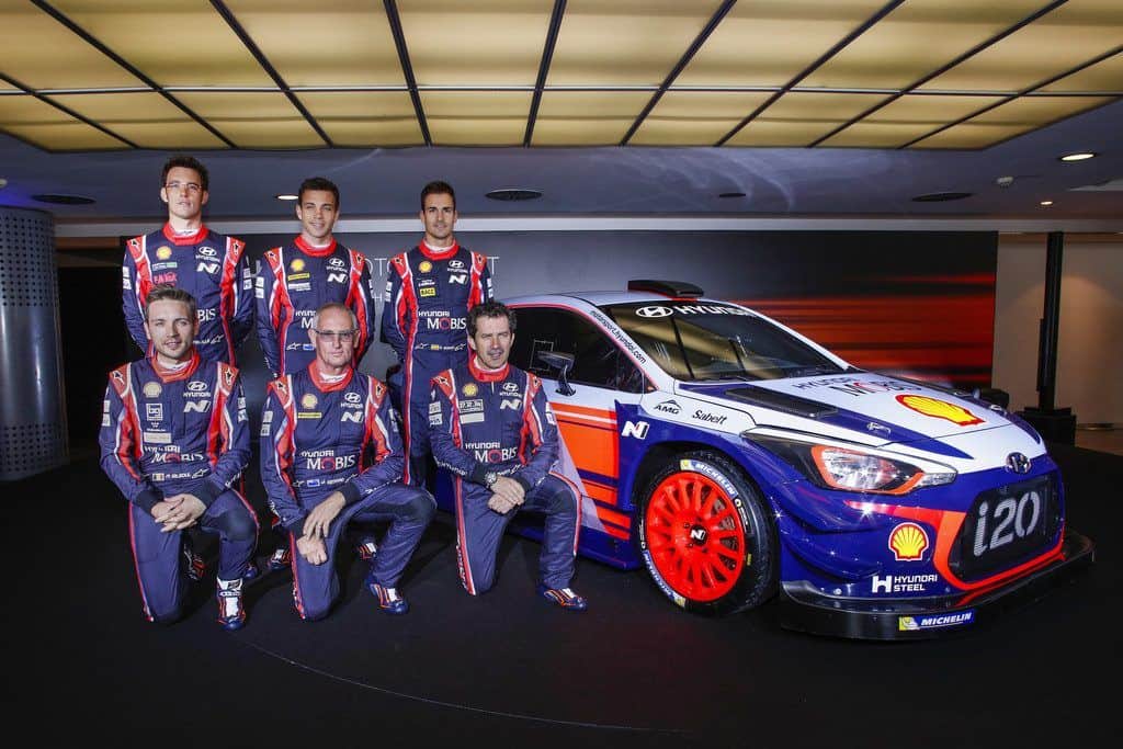 Hyundai präsentiert Rallye-Weltmeisterschaftsauto 1 Hyundai WRC-Fahrerkader