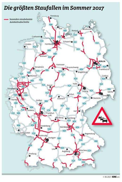 Verkehrsprognose fürs Wochenende: Staustufe Rot 1 der-Autotester
