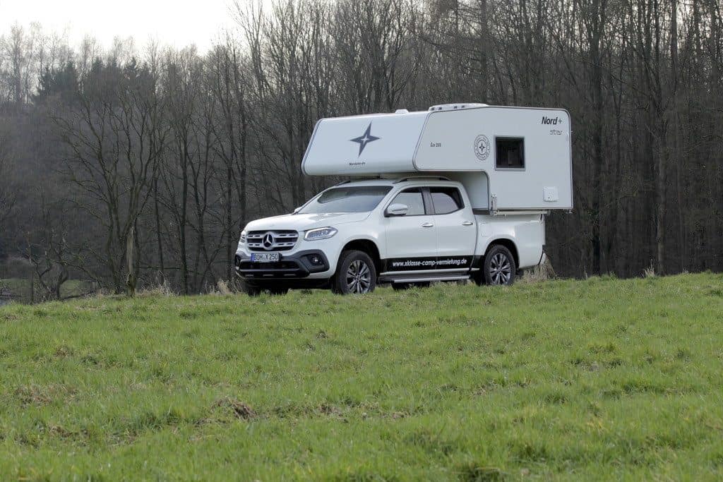 Mercedes-Benz X-Klasse: Rent a Pick-up-Camper 1 Mercedes-Benz X-Klasse mit Nordstar-Wohnkabine