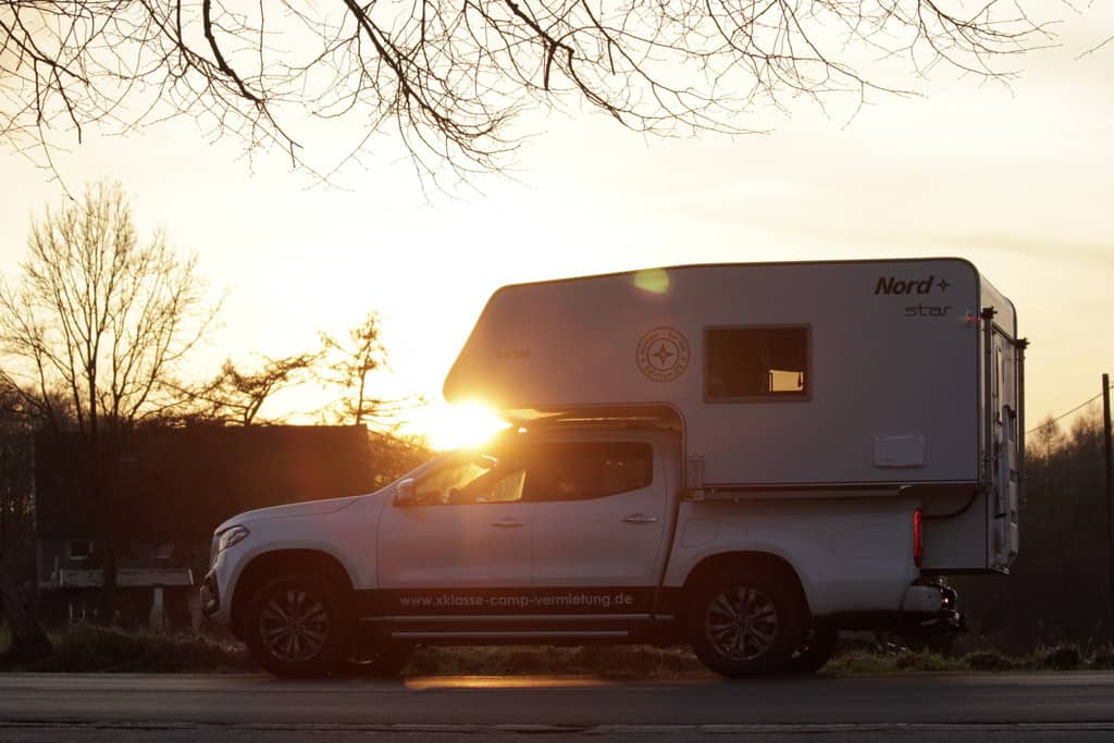 Mercedes-Benz X-Klasse: Rent a Pick-up-Camper 24 Mercedes-Benz X-Klasse mit Nordstar-Wohnkabine