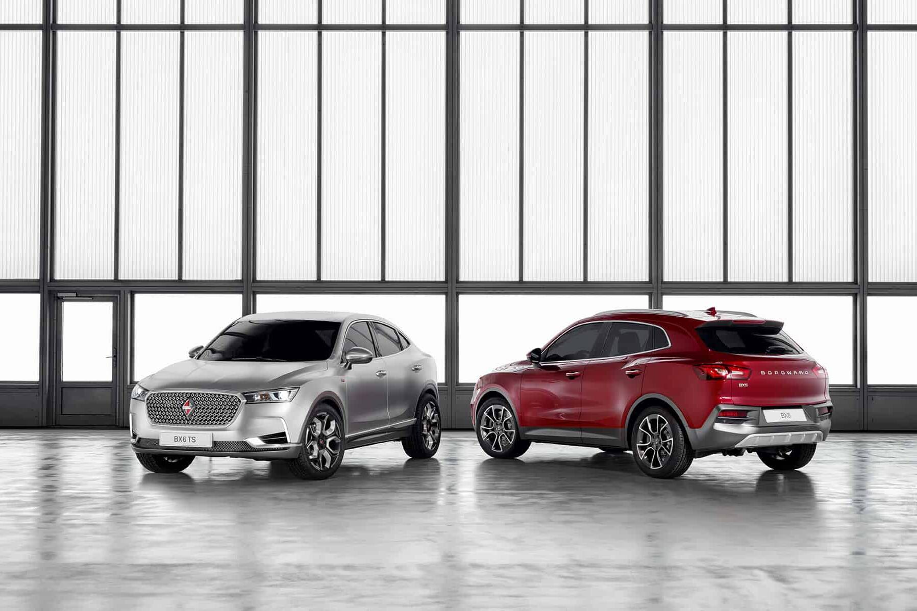 Neues von Borgward: Zwei neue Modelle sollen die Marke stärken 3 Borgward BX6 TS (l.) und BX5.