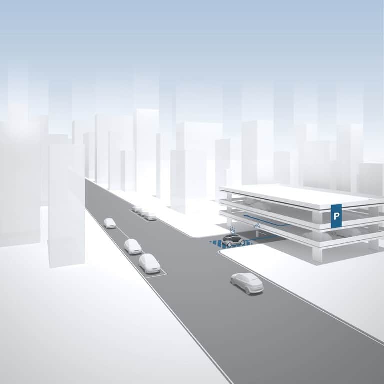 „Selbst parken ist ein Auslaufmodell“ 4 Automated Valet Parking mit e.Go: Vom Eingang aus geht es automatisch zum Parkplatz.