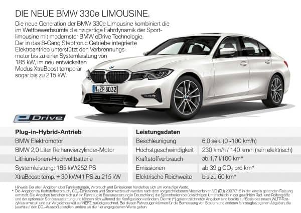 Neue BMW 330e Limousine kommt im Sommer 2019 10 BMW 330e