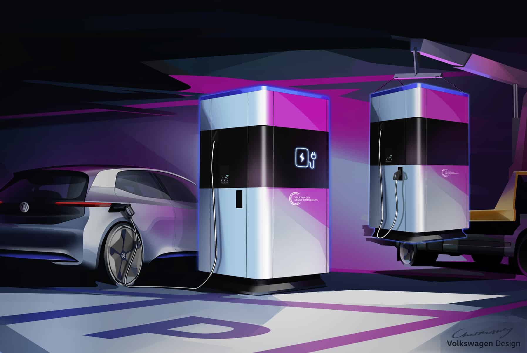 Die erste Powerbank fürs E-Auto von Volkswagen 1 Powerbank für E-Autos – Die mobile Schnellladesäule von Volkswagen