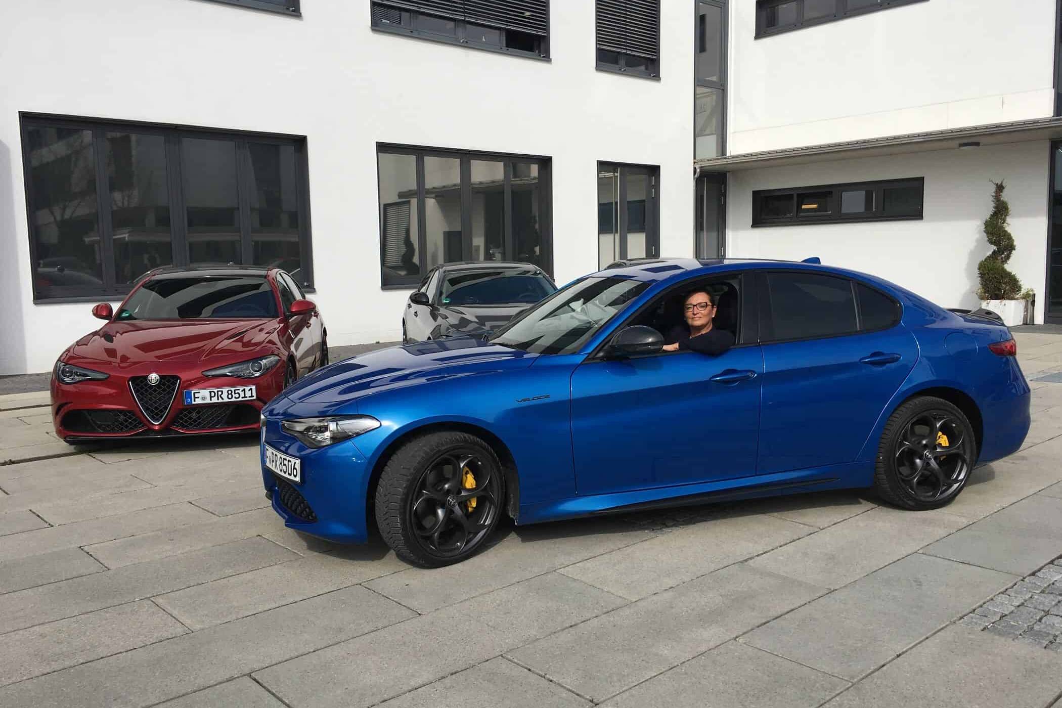 Alfa Romeo Giulia - Lieblingslimousine aus dem Auto-Quartett 24 Alfa Romeo Giulia Veloce Ti 2.0 Turbo AT8-Q4, Cornelia Weizenecker