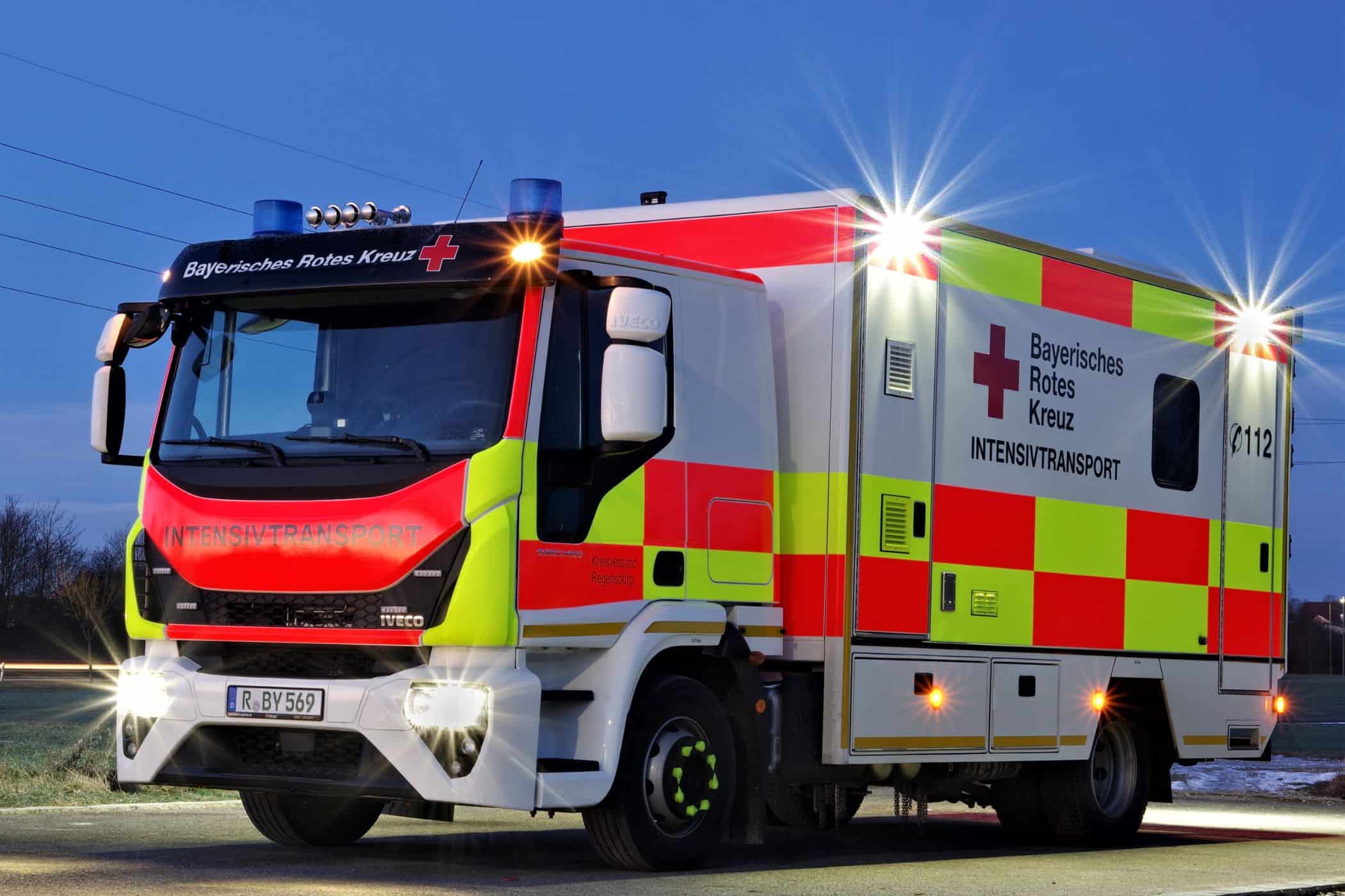 IVECO Eurocargo als Intensivtransportwagen (ITW) des Roten Kreuzes in Bayern 12 Iveco Rettungswagen