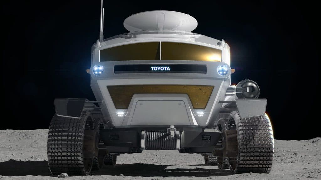 Toyota will mit Brennstoffzellen zum Mond 2 Konzept Rover-Mondfahrzeug mit Brennstoffzellenantrieb der Weltraumagentur JAXA und Toyota.