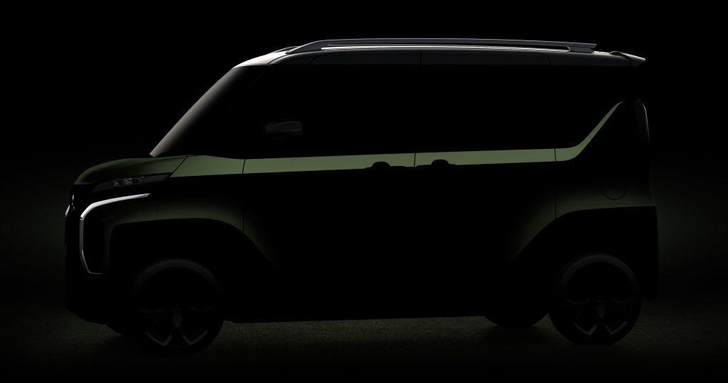 Tokio 2019: Zwei Konzeptstudien von Mitsubishi 1 Noch nur schemenhaft: Mitsubishi Mi-Tech Concept Super Height K-Wagon Concept.