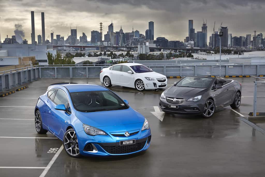 Das Ende der Traditionsmarke Holden 4 Holden Astra VXR, Insignia VXR und Cascada (v.l.).