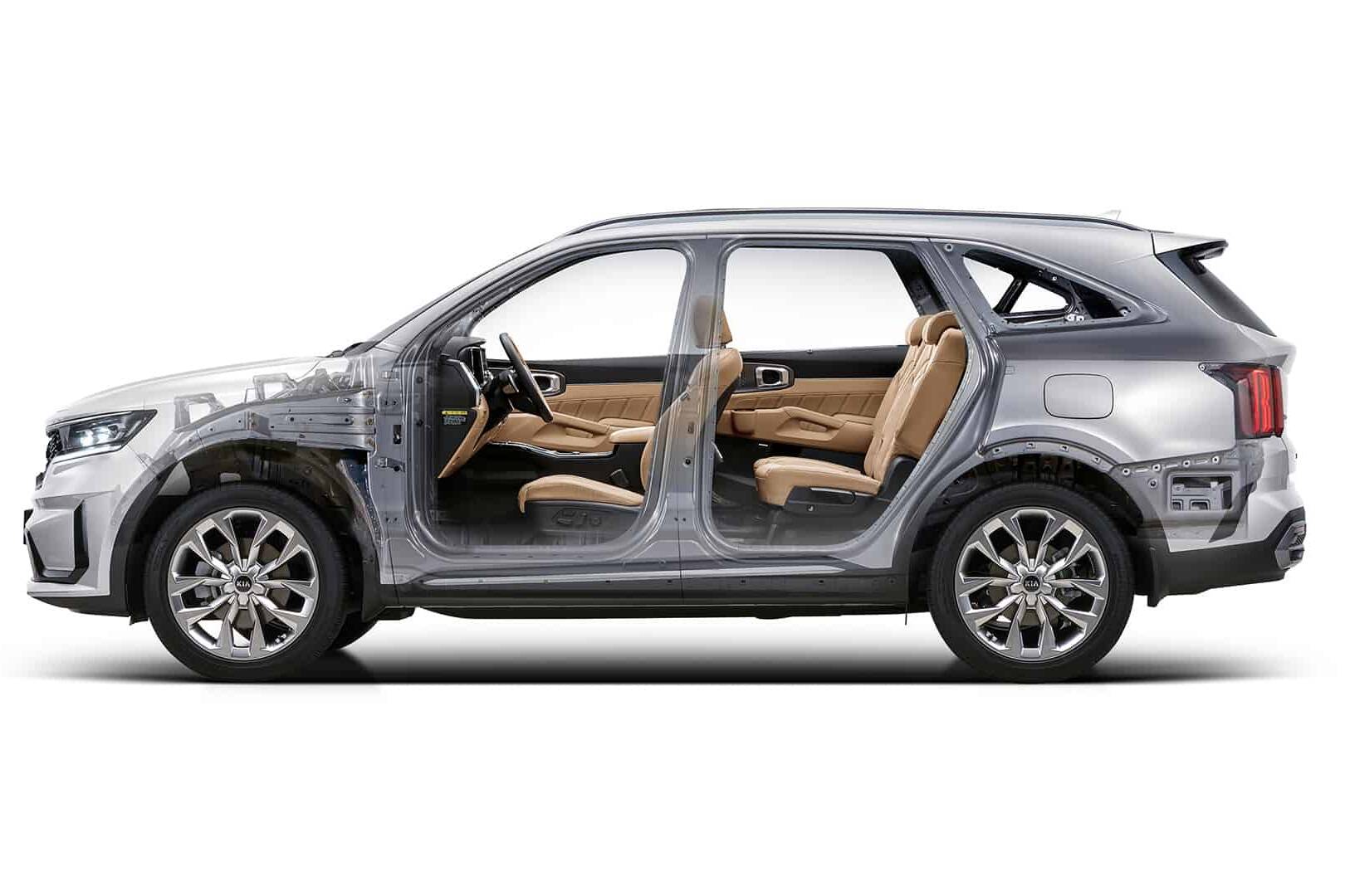 Genf 2020: Kia Sorento bläst sich auch in der Mitte auf 5 Der Kia Sorento steht in der vierten Modellgeneration auf einer neuen Plattform.