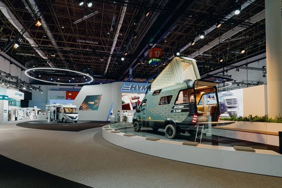 Hymer streicht für dieses Jahr alle Messeteilnahmen 17 Messestand von Hymer auf dem Caravan-Salon 2019.