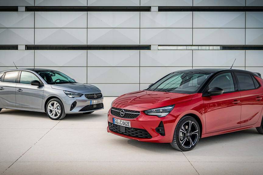 Neue Ausstattungslinien beim Opel Corsa-e 5 Opel Corsa-e GS Line (r.) und Elegance.
