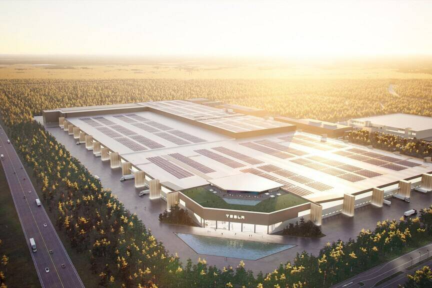 Elon Musk, Tesla und das Grundwasser in Brandenburg 2 Geplante Tesla-Gigafabrik in Grünheide bei Berlin.