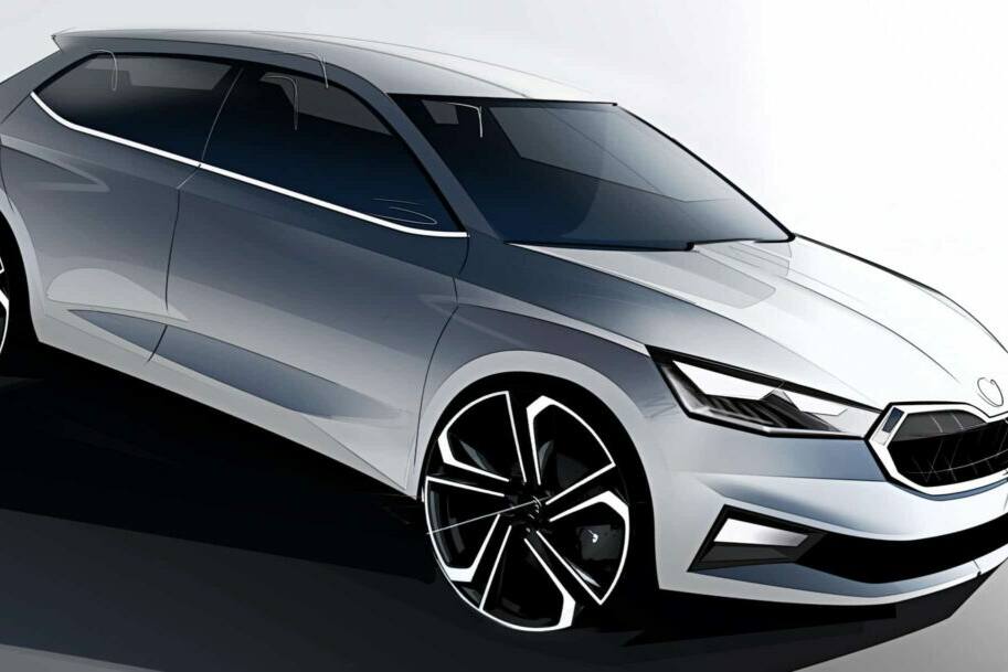 Skoda macht mit Designskizzen auf den Fabia neugierig 2 Skoda Fabia