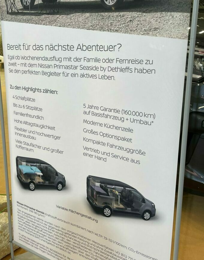 Primastar Seaside (2023)- Der umfangreich ausgestattete Nissan Camper mit dem Dethleffs-Ausbau 9 Primastar Seaside (2023)- Der umfangreich ausgestattete Nissan Camper mit Dethleffs-Ausbau